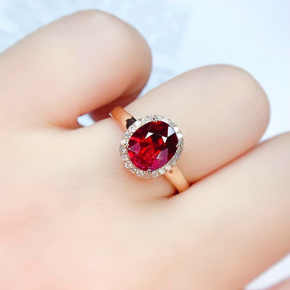 14k Gold 2.35 Ct Natural Tourmaline & Diamond Ring - 6