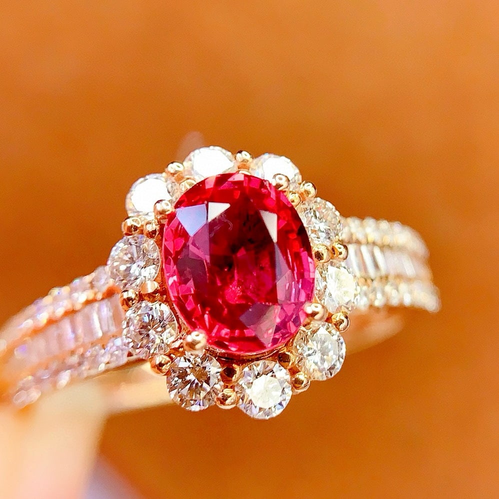 14k Gold 1.4 Ct Natural Ruby & Diamond Ring - 2
