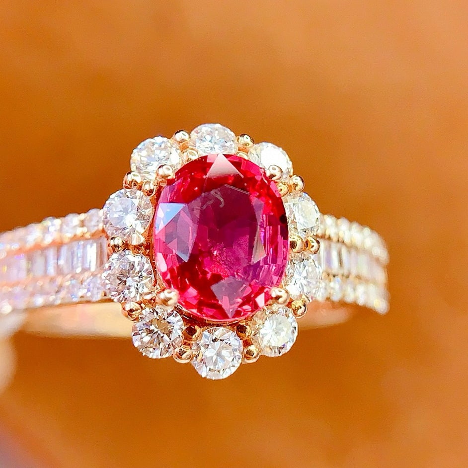 14k Gold 1.4 Ct Natural Ruby & Diamond Ring - 3