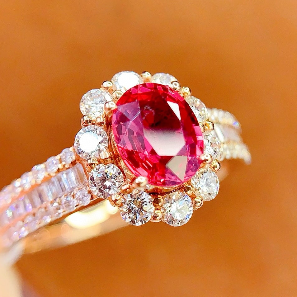 14k Gold 1.4 Ct Natural Ruby & Diamond Ring - 4