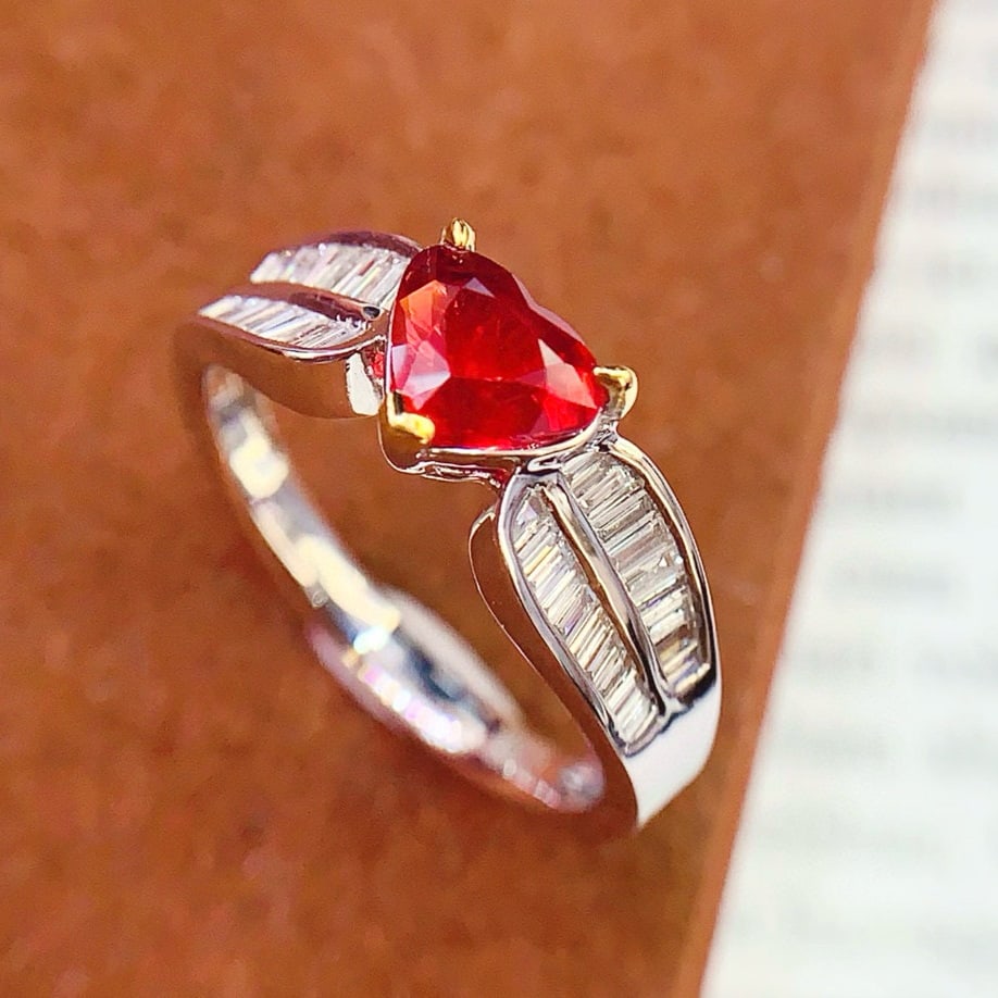 14k Gold 1.02 Ct Natural Ruby & Diamond Ring - 2