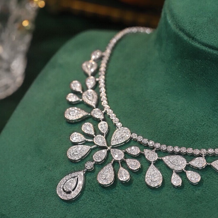 14k Gold 6.5 Ct Natural H Diamond Necklace - 3