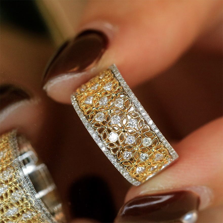 14k Gold 0.50 Ct Natural H Diamond Ring (1 of 6)