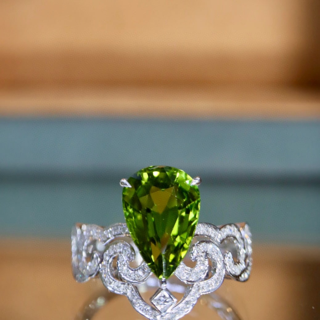 14k Gold 3.99 Ctw Natural Tourmaline & Diamond Ring - 4