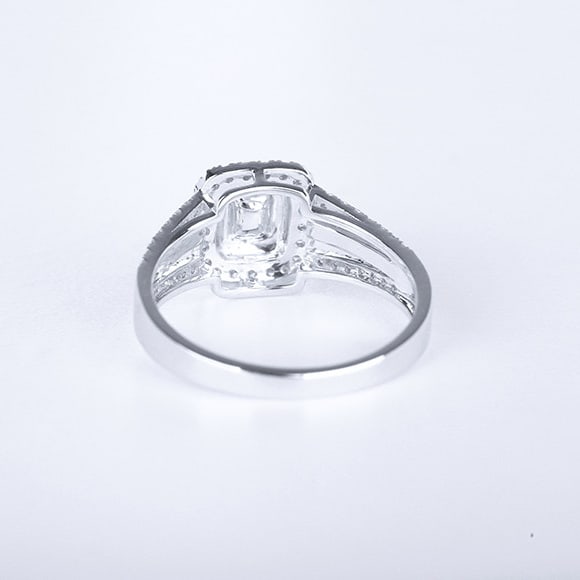 14k Gold 0.65 Ctw Natural Yellow Diamond & Diamond Ring - 4