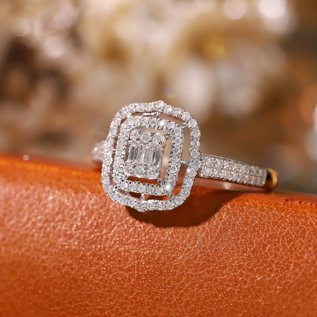 14k Gold 0.4 Ct Natural H Diamond Ring - 2