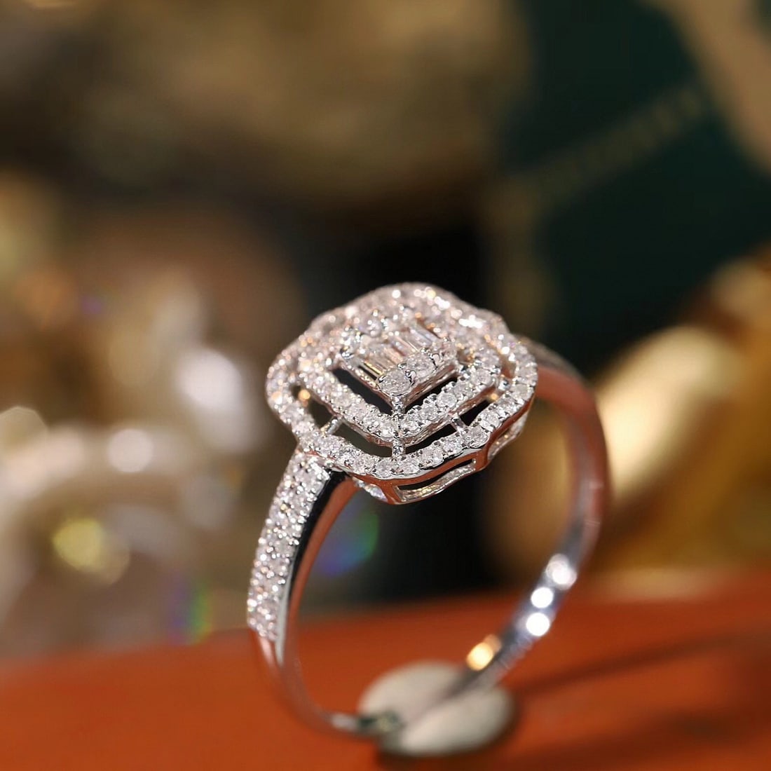 14k Gold 0.4 Ct Natural H Diamond Ring - 3