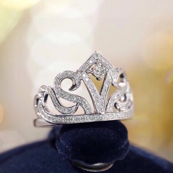 14k Gold 0.35 Ct Natural H Diamond Ring - 3