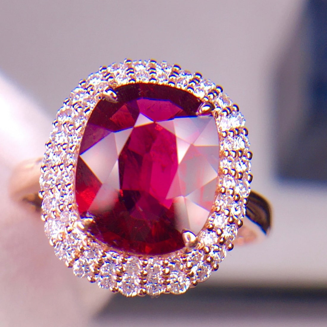 14k Gold 3.2 Ct Natural Tourmaline & Diamond Ring - 4