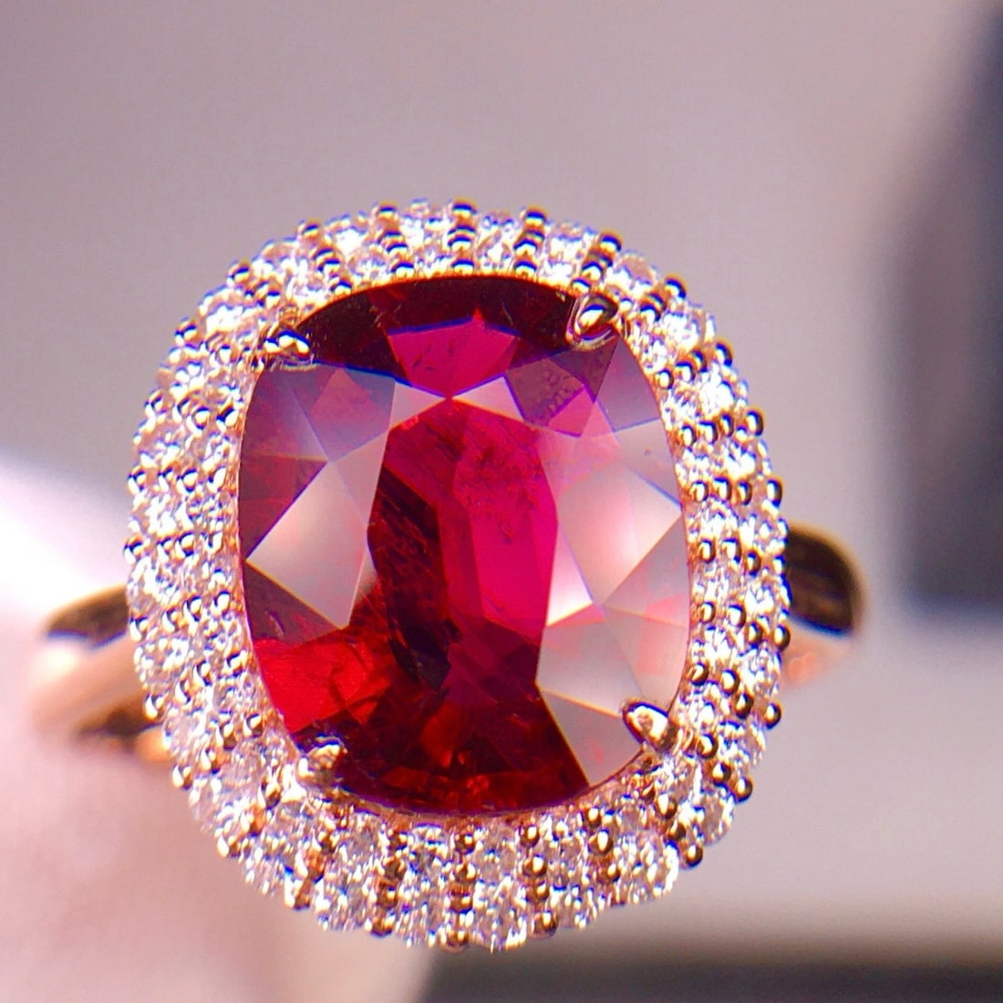 14k Gold 3.2 Ct Natural Tourmaline & Diamond Ring - 5