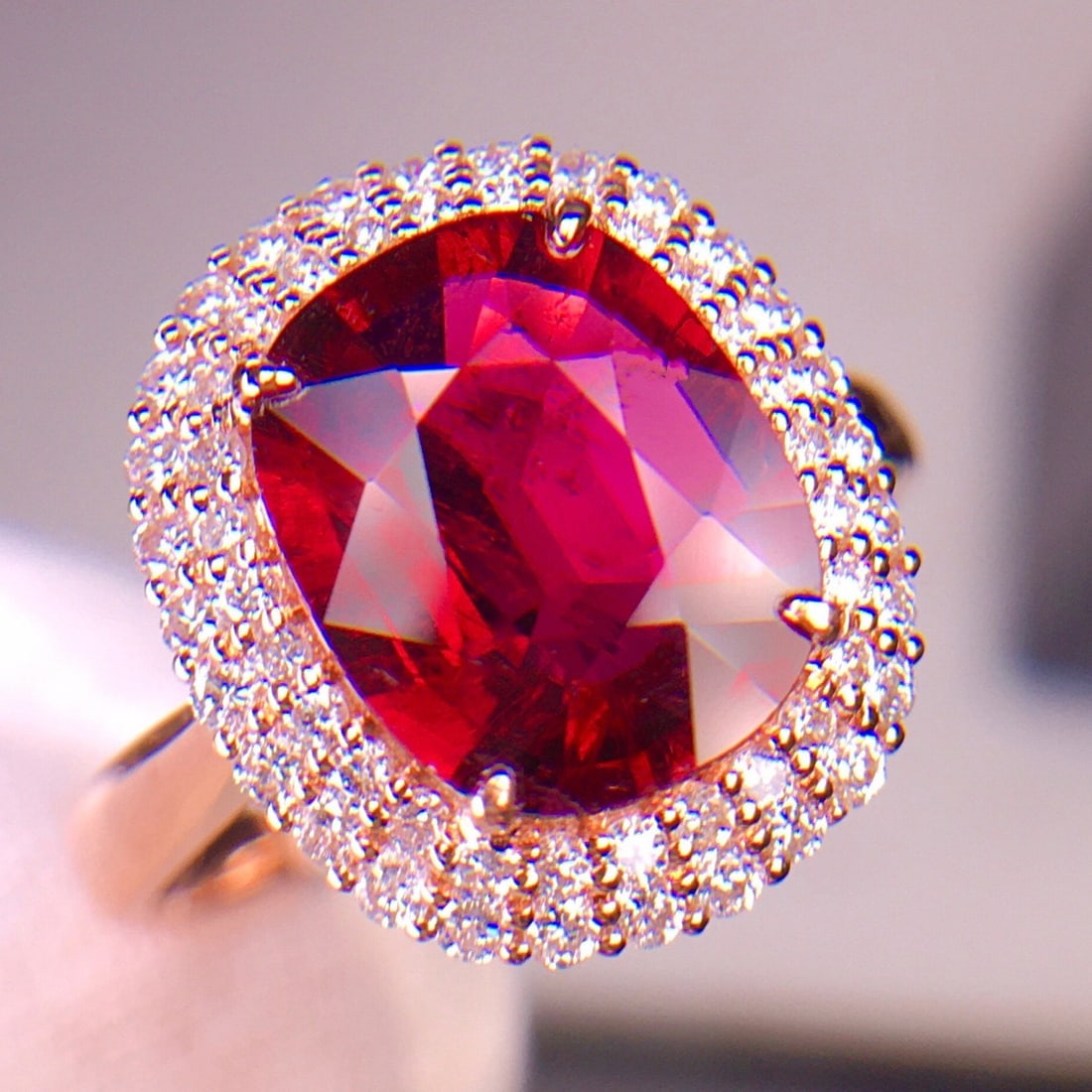 14k Gold 3.2 Ct Natural Tourmaline & Diamond Ring - 6