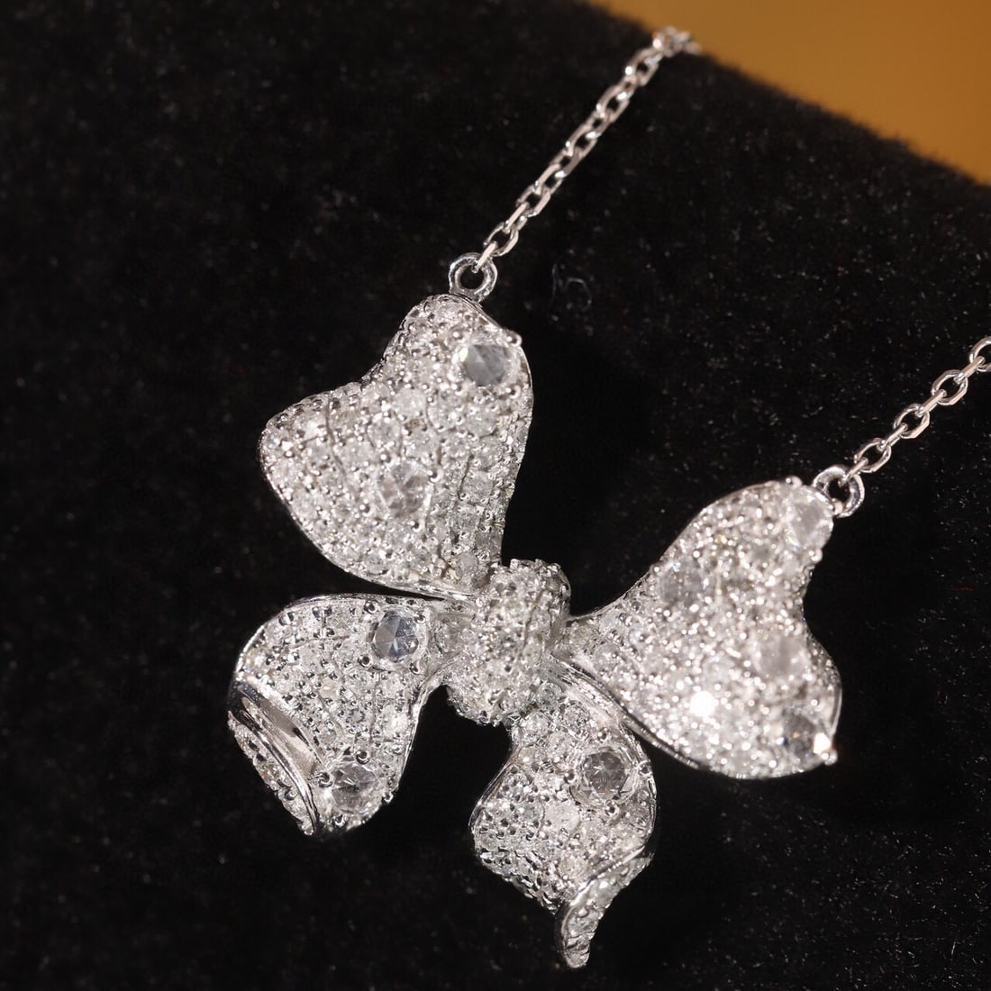 14k Gold 0.8 Ct Natural H Diamond Necklace - 7