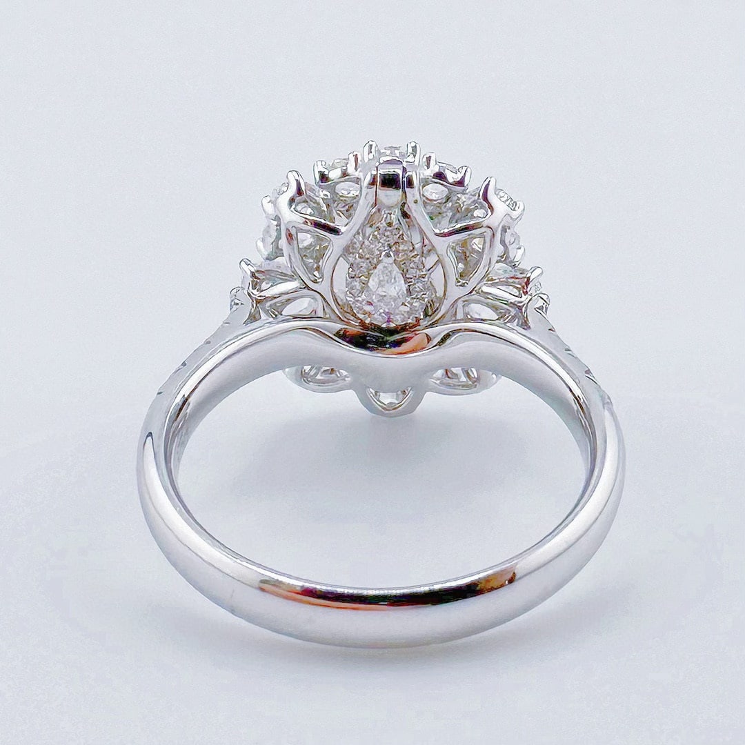 14k Gold 2.69 Ctw Natural Paraiba Tourmaline & Diamond Ring/pendant( Without Chain ) - 4