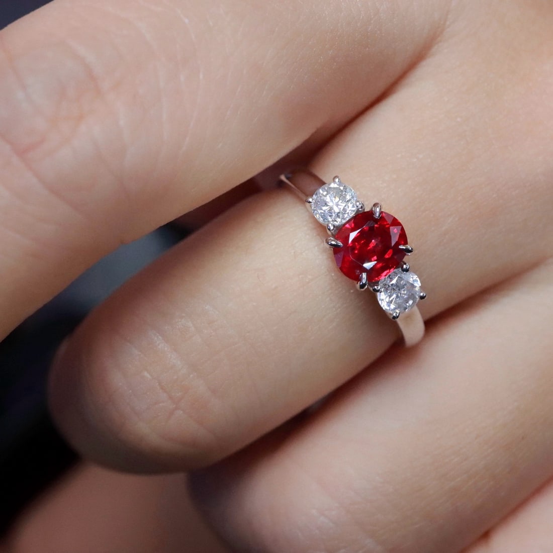 14k Gold 1.55 Ctw Natural Ruby & Diamond Ring - 6