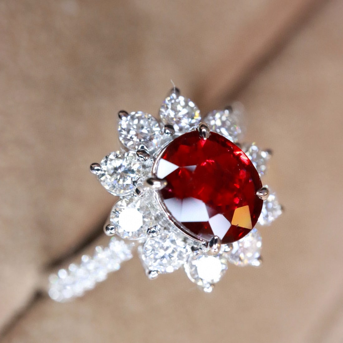 14k Gold 1.66 Ctw Natural Ruby & Diamond Ring - 3