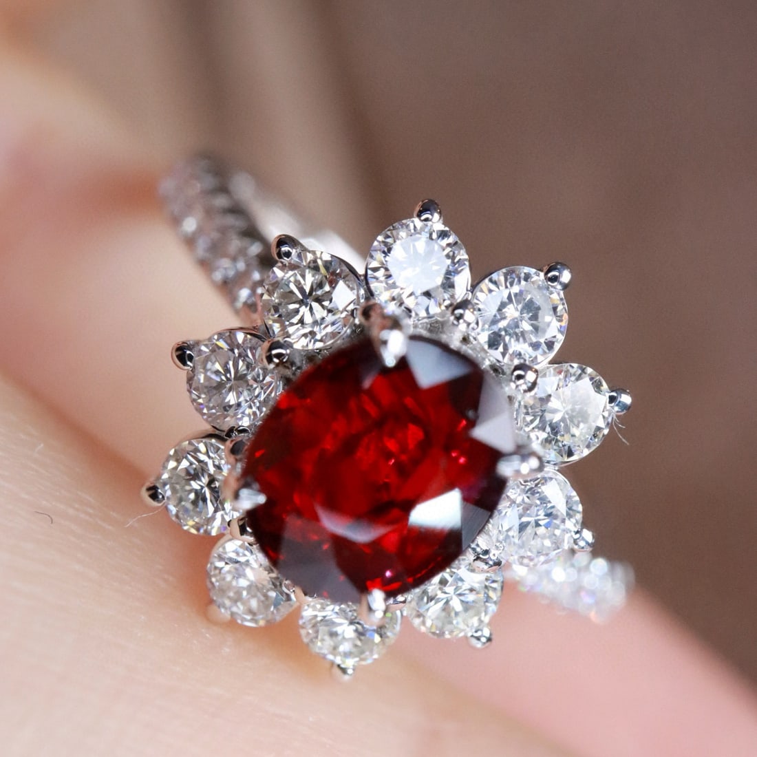 14k Gold 1.66 Ctw Natural Ruby & Diamond Ring - 4