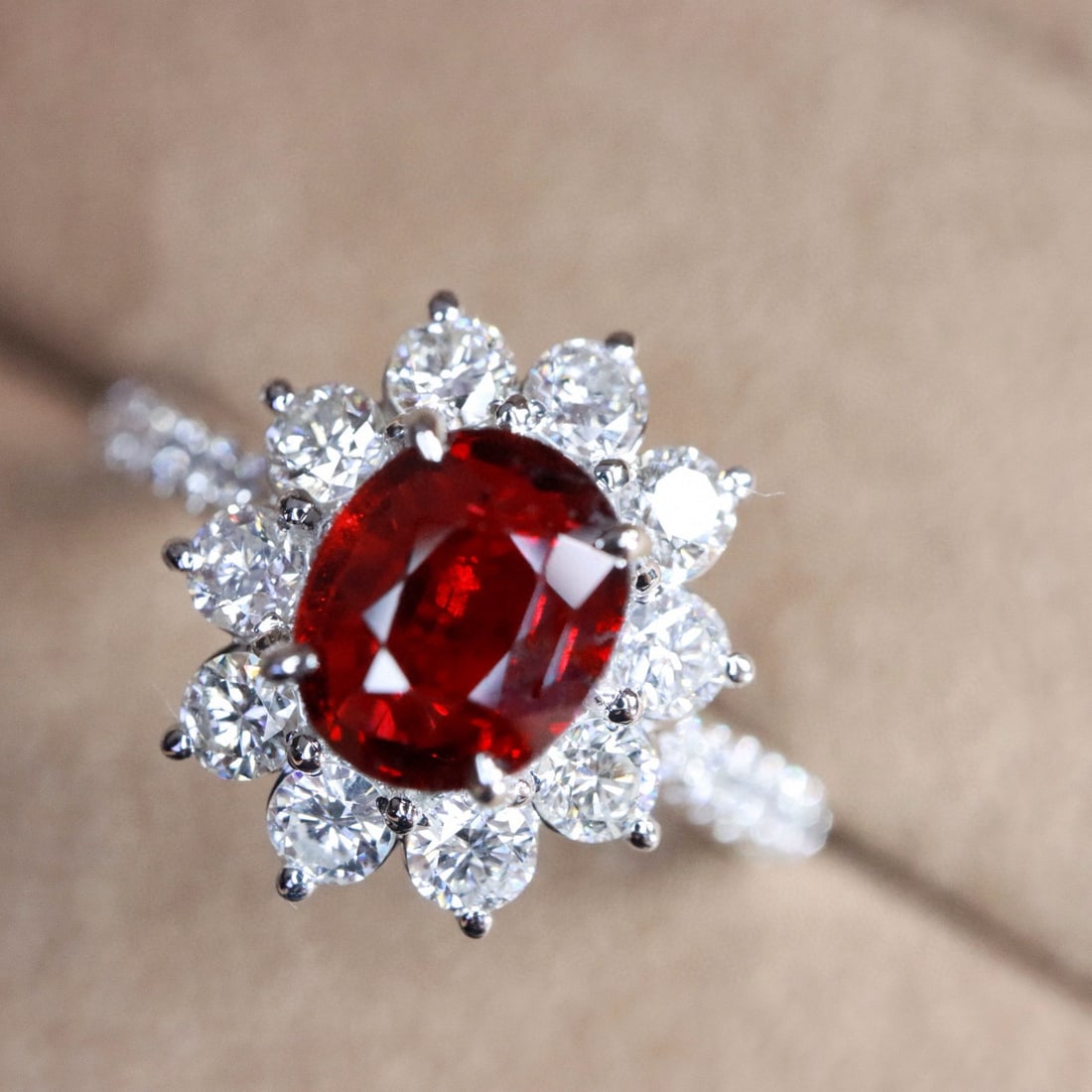 14k Gold 1.66 Ctw Natural Ruby & Diamond Ring - 5