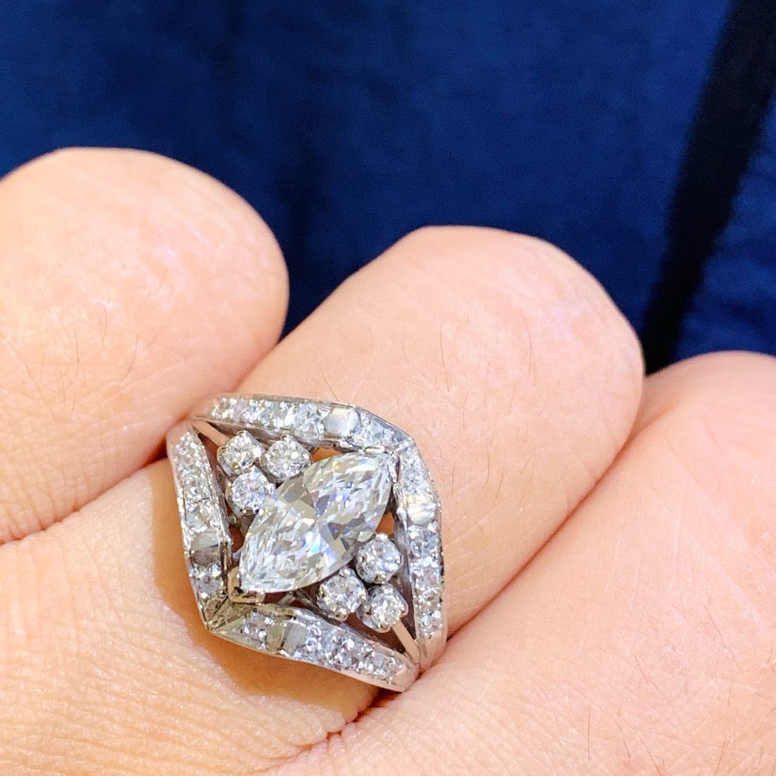 14k Gold 1.28 Ctw Natural H Diamond Ring - 4