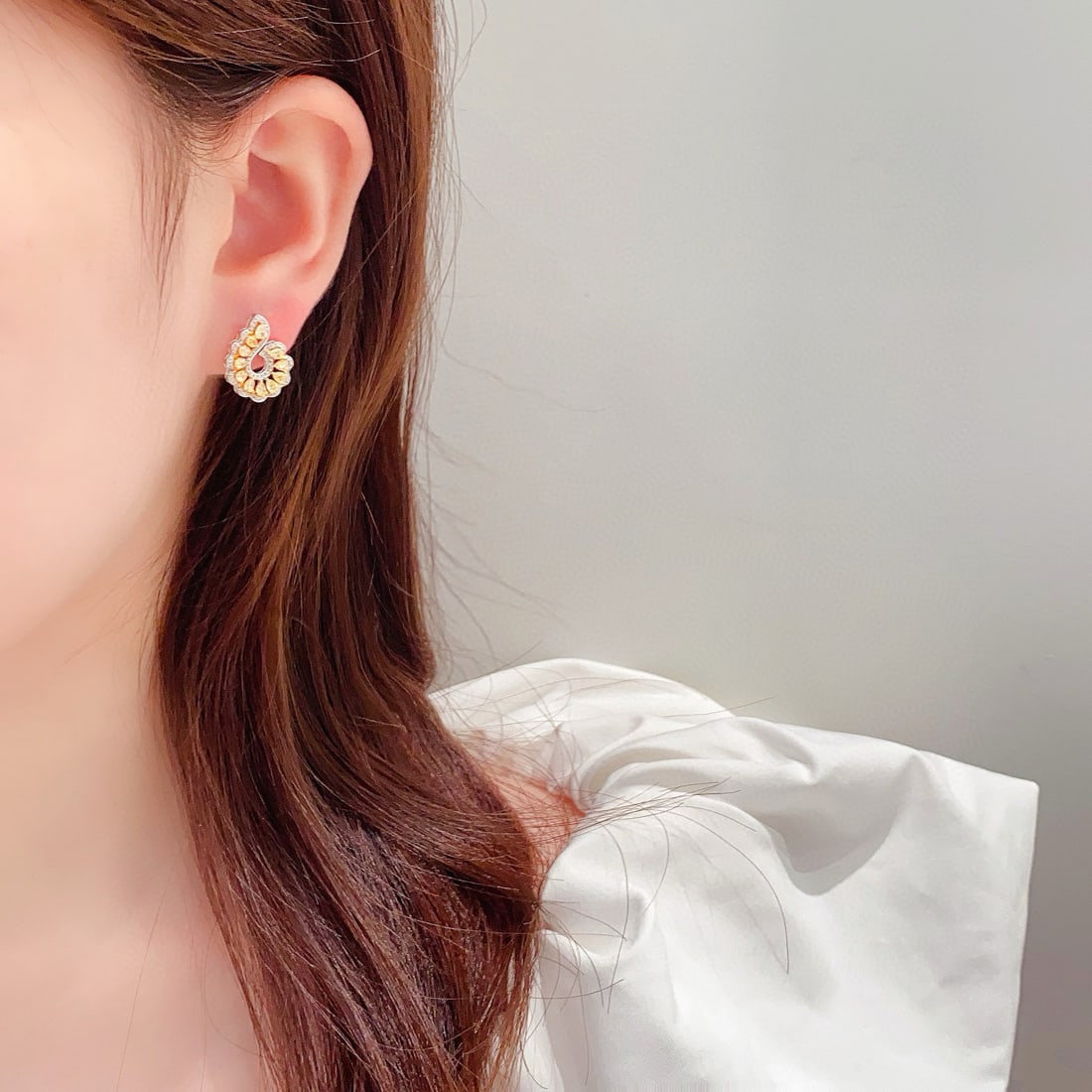 14k Gold 1.78 Ctw Natural Yellow Diamond & Diamond Earrings - 2