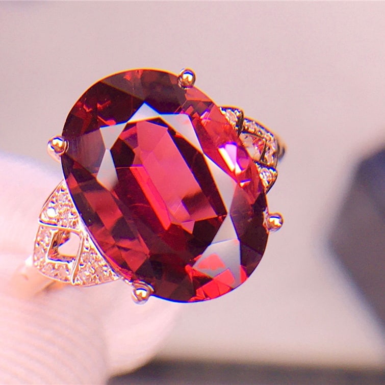 14k Gold 5.1 Ct Natural Tourmaline & Diamond Ring - 3