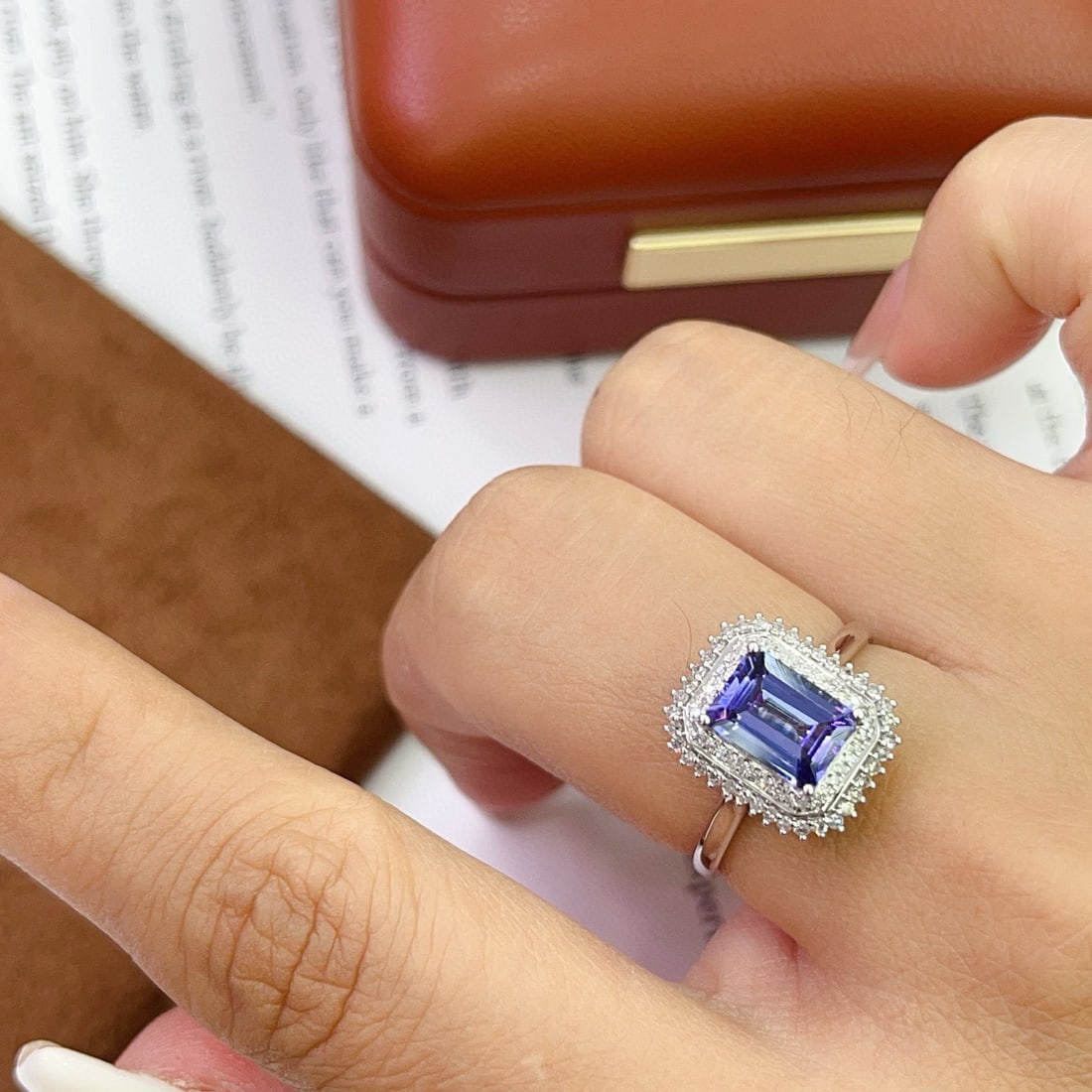 14k Gold 1.80 Ct Natural Tanzanite & Diamond Ring/pendant( Without Chain ) - 3