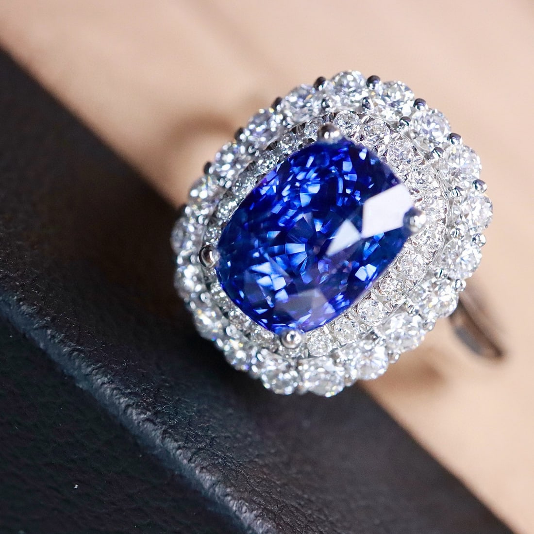 14k Gold 2.76 Ctw Natural Sapphire & Diamond Ring/pendant( Without Chain ) - 5