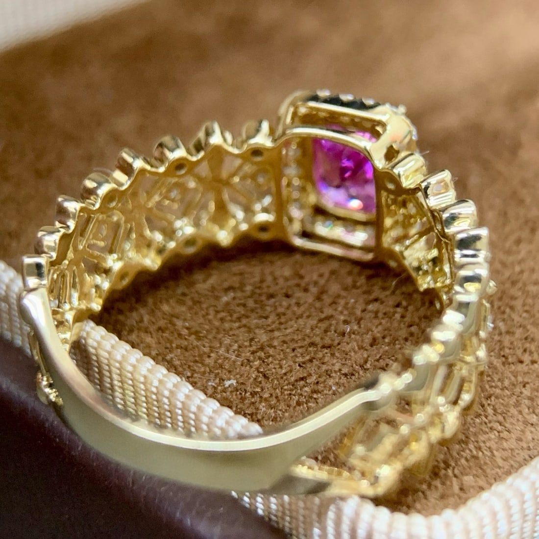 14k Gold 1.28 Ctw Natural Sapphire & Diamond Ring - 6