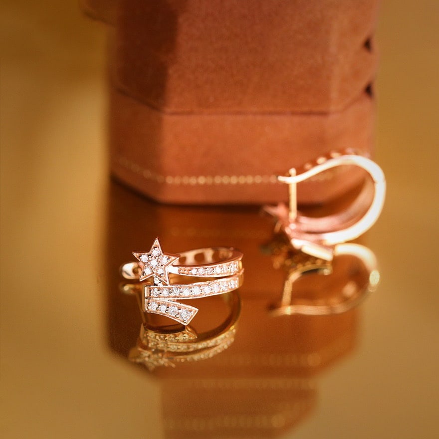 14k Gold 0.4 Ct Natural H Diamond Earrings - 2