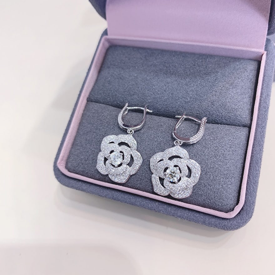 14k Gold 1.4 Ct Natural H Diamond Earrings (1 of 7)