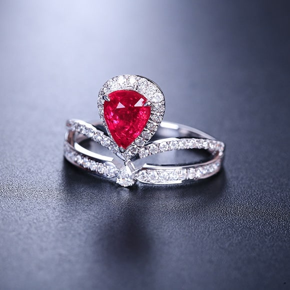 14k Gold 1.55 Ctw Natural Ruby & Diamond Ring - 5