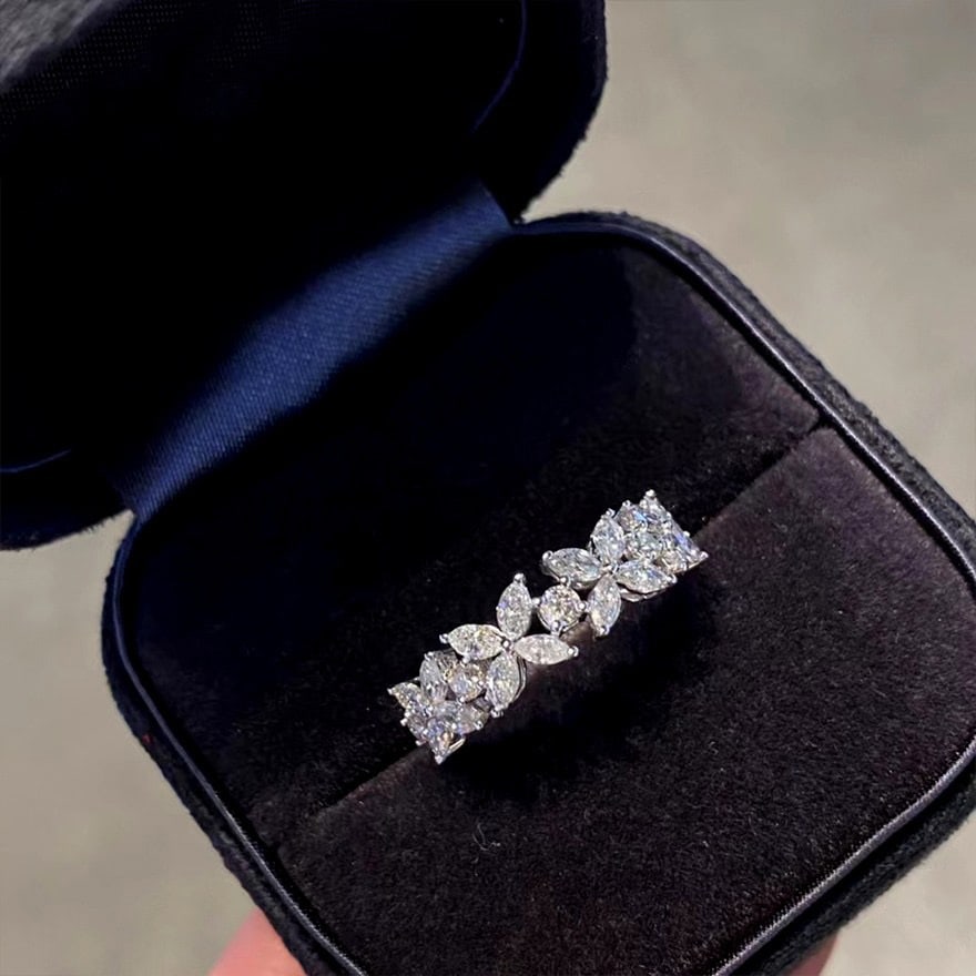 14k Gold 0.85 Ct Natural H Diamond Ring - 2