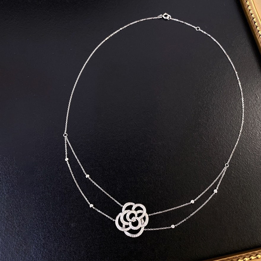 14k Gold 0.45 Ct Natural H Diamond Necklace: Ref:231060280 // gold content:14k gold // main gemstone:diamond // shape:round // carat weight:0. 45ct // clarity grade:vs-si // color:h // treatment:natural // cut grade:g // Condition: NewLow