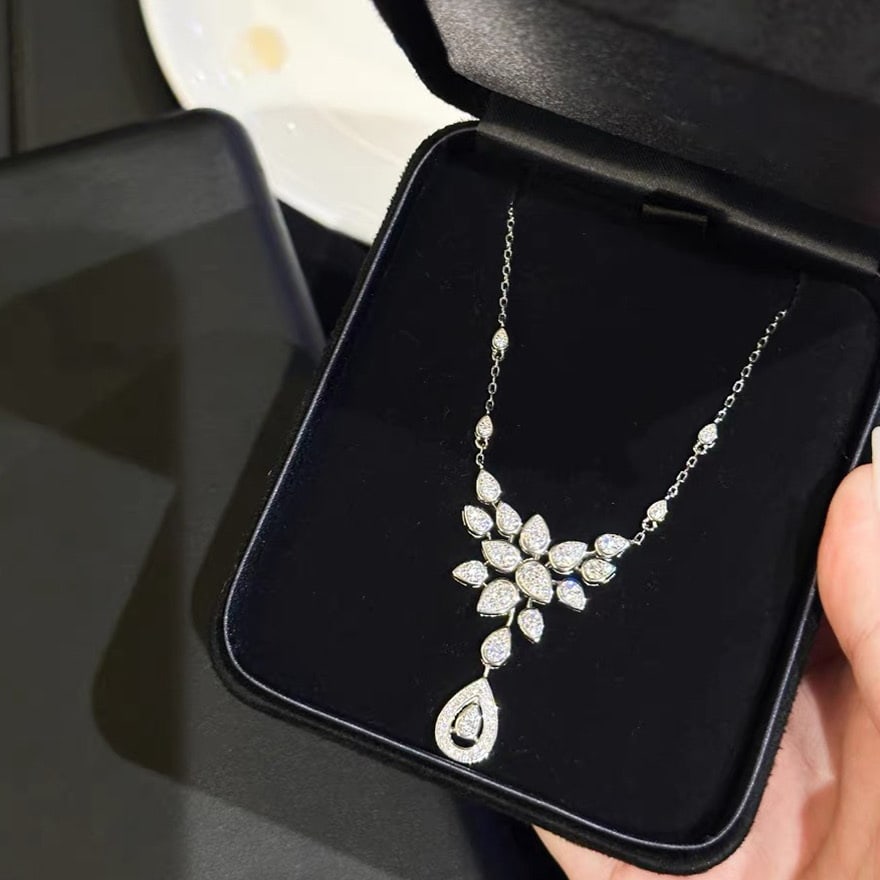 14k Gold 0.4 Ct Natural H Diamond Necklace - 2