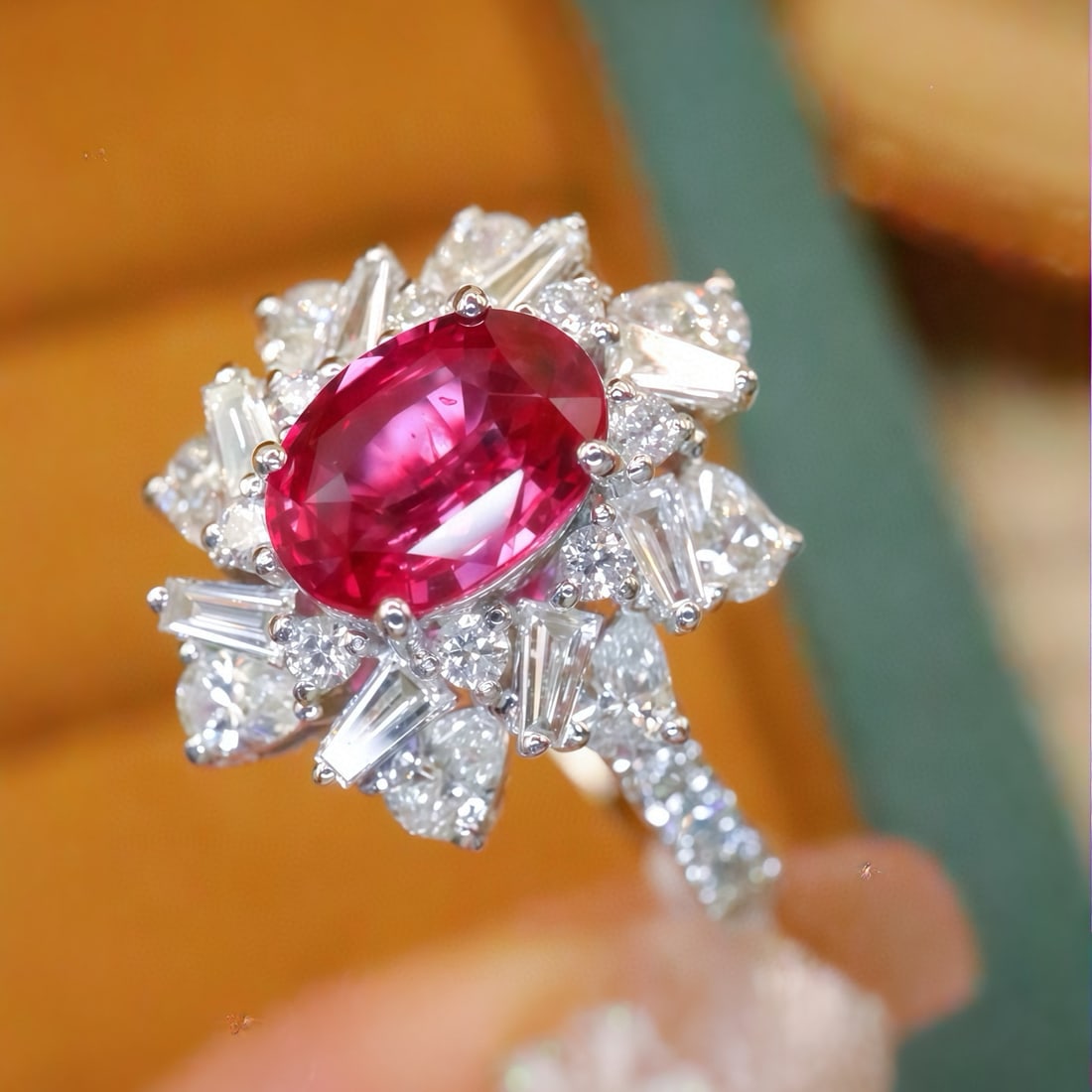 14k Gold 2.10 Ctw Natural Ruby & Diamond Ring - 3