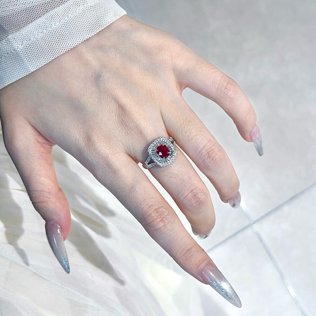 14k Gold 1.05 Ct Natural Ruby & Diamond Ring - 4