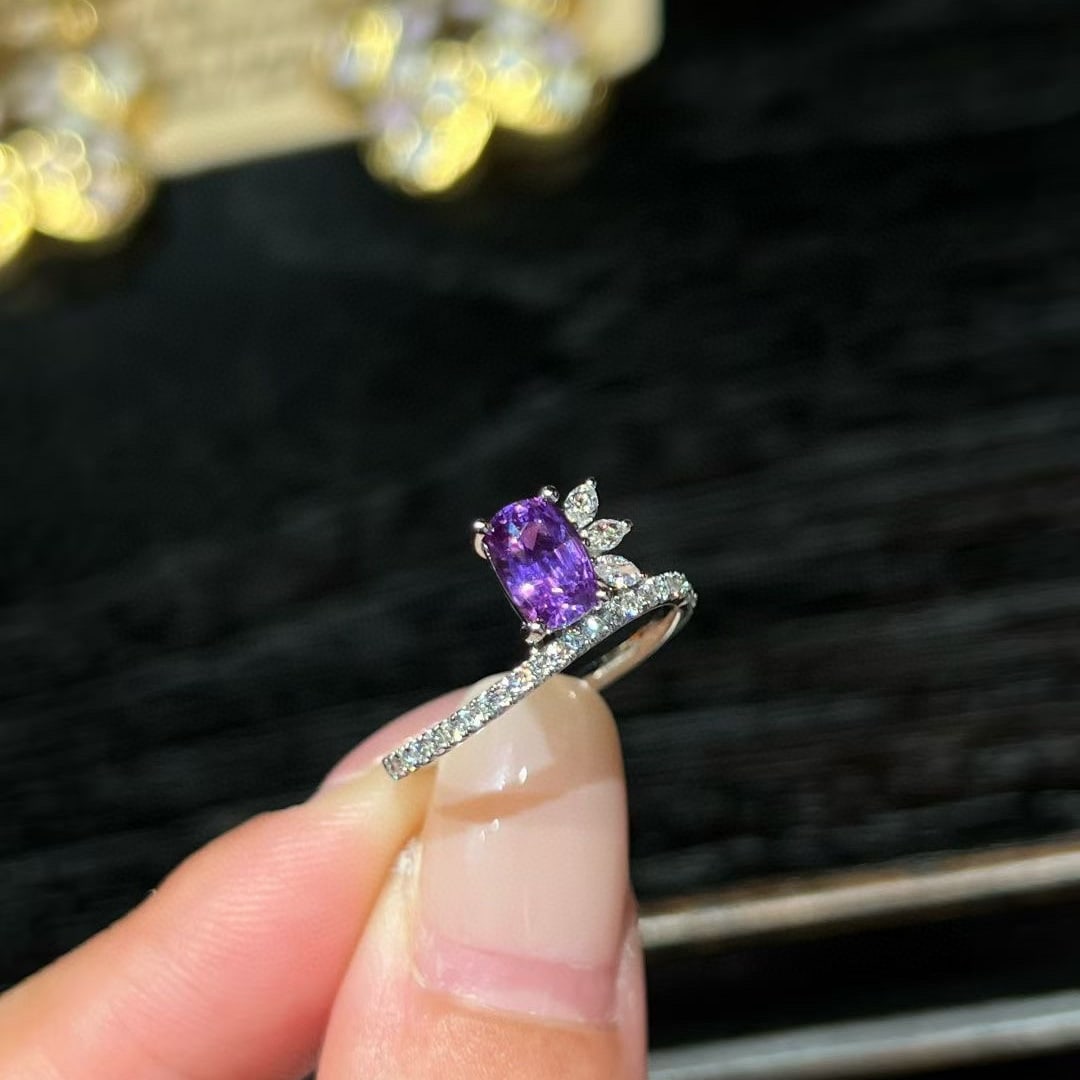 14k Gold 1.32 Ctw Natural Sapphire & Diamond Ring - 2