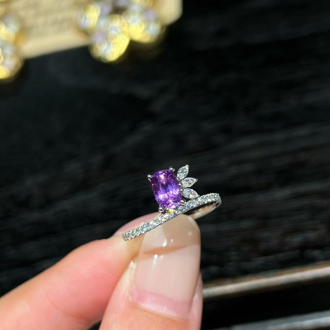 14k Gold 1.32 Ctw Natural Sapphire & Diamond Ring - 3