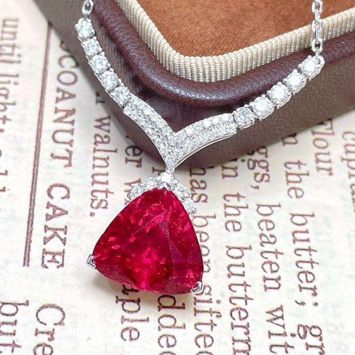 14k Gold 10.48 Ctw Natural Tourmaline & Diamond Necklace - 3