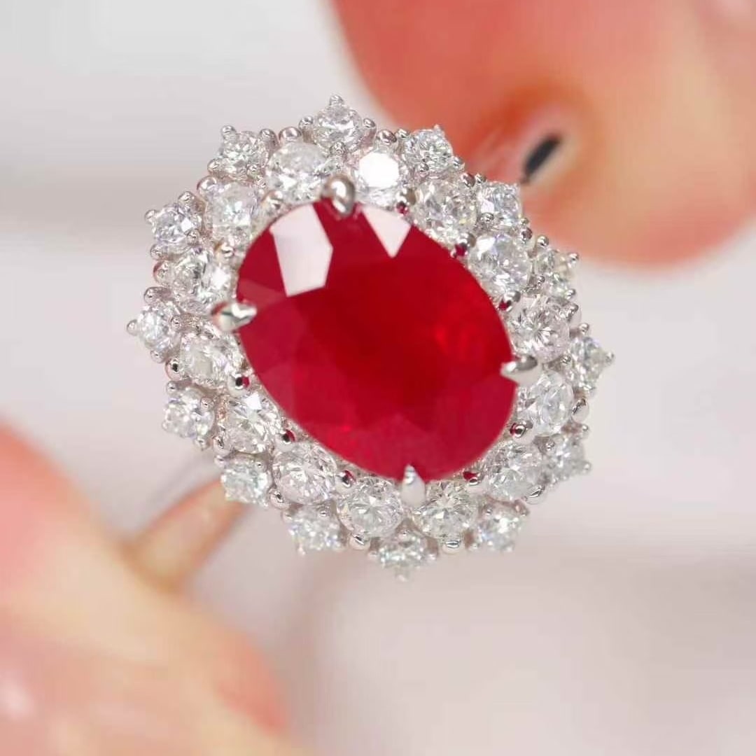 14k Gold 1.72 Ctw Natural Ruby & Diamond Ring - 2