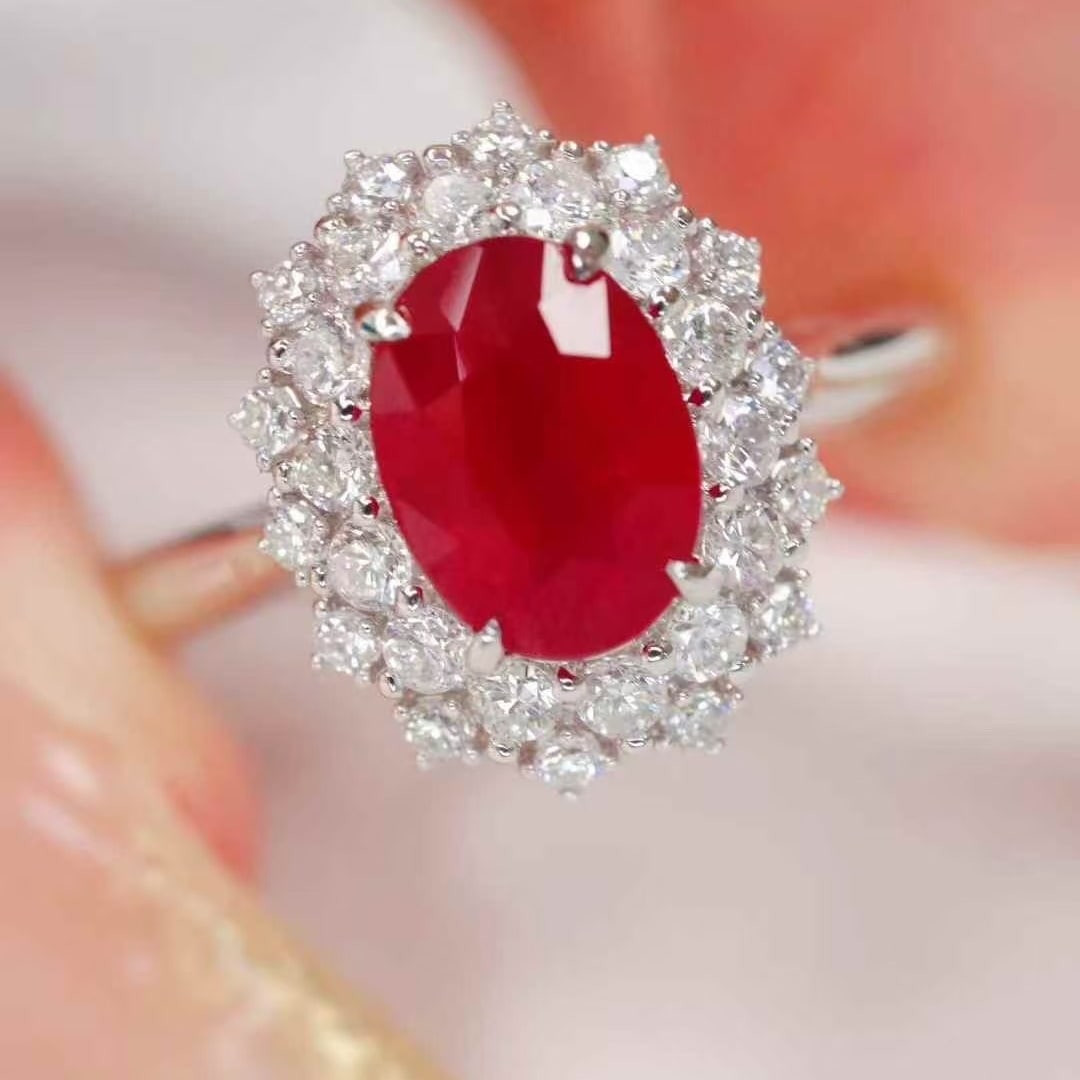 14k Gold 1.72 Ctw Natural Ruby & Diamond Ring - 3