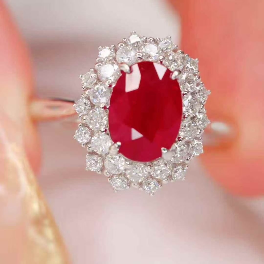14k Gold 1.72 Ctw Natural Ruby & Diamond Ring - 4