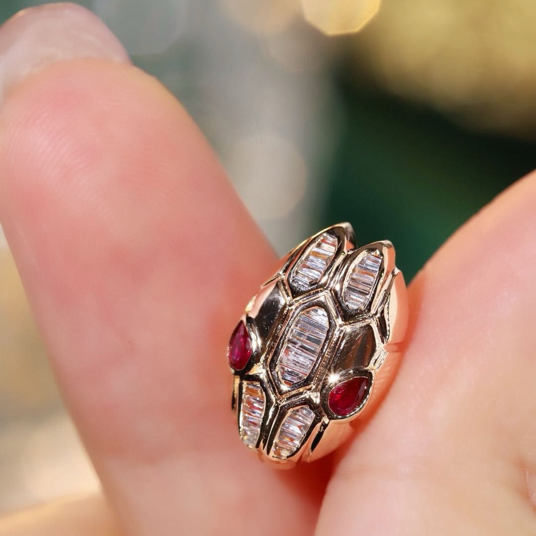 14k Gold 0.72 Ctw Natural Ruby & Diamond Earrings - 7