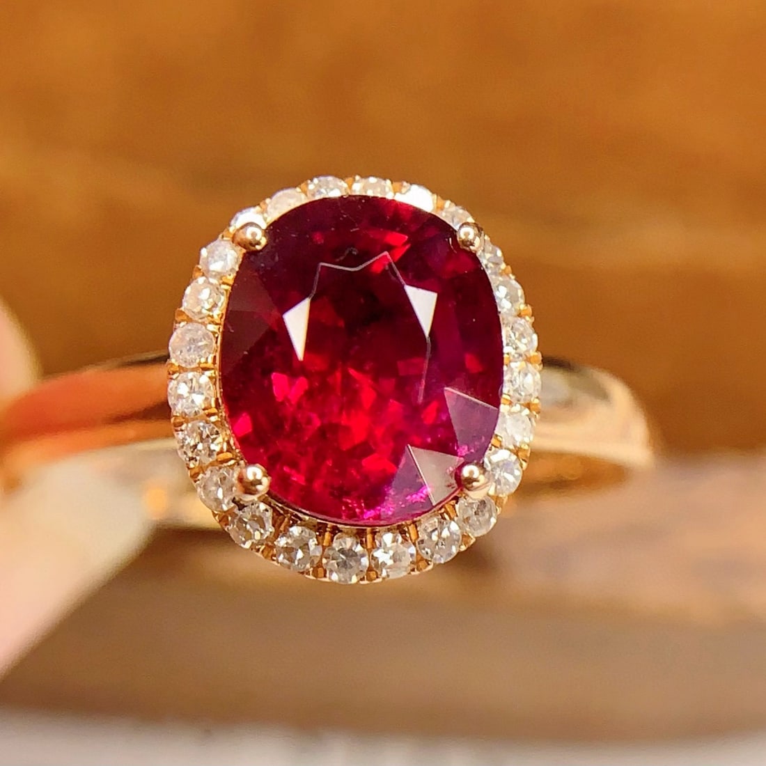 14k Gold 2.35 Ct Natural Tourmaline & Diamond Ring - 5