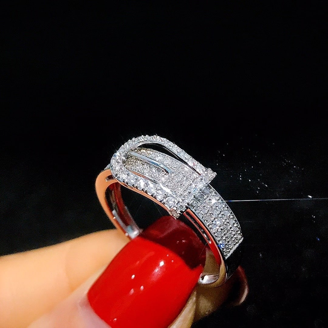 14k Gold 0.4 Ct Natural H Diamond Ring - 2