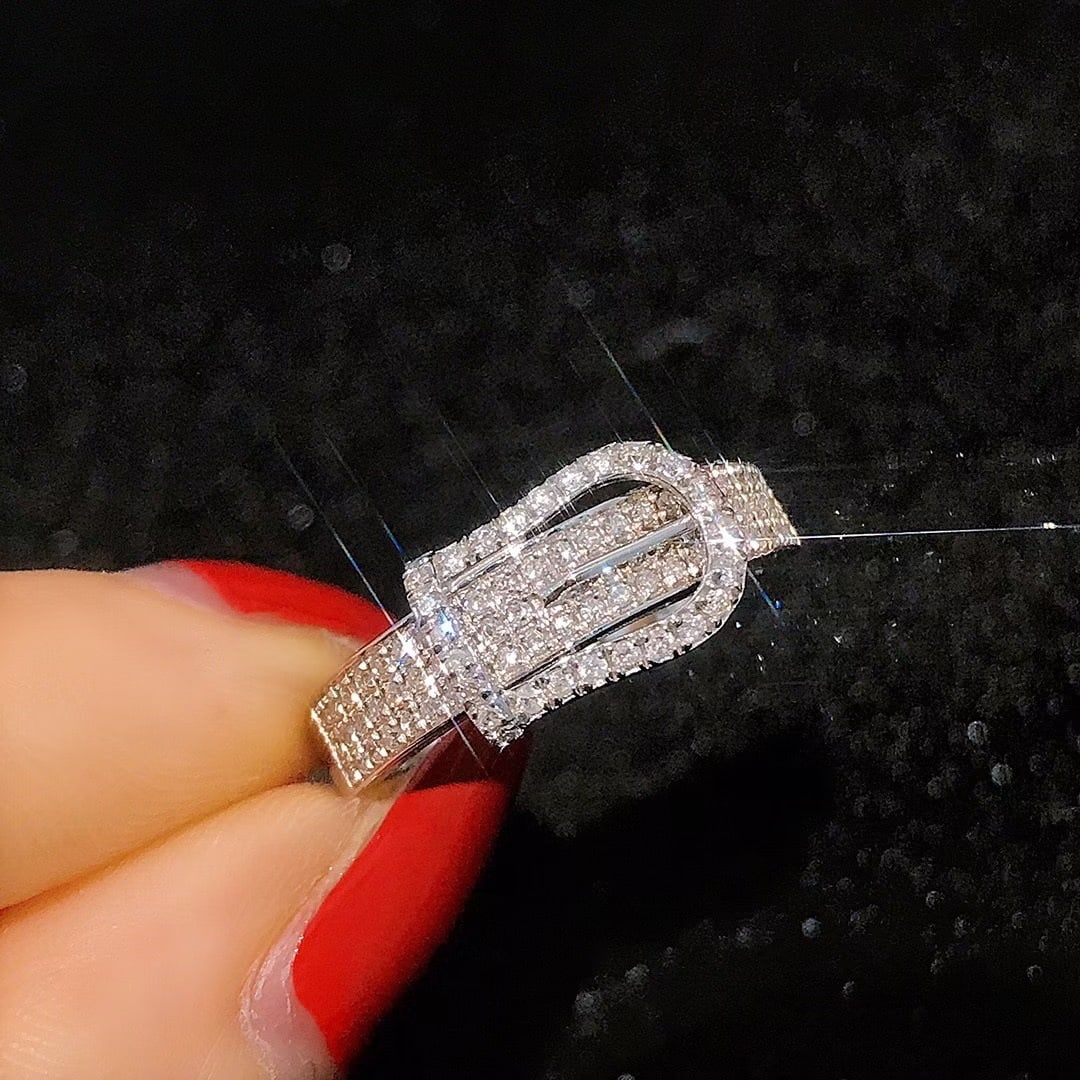 14k Gold 0.4 Ct Natural H Diamond Ring - 3