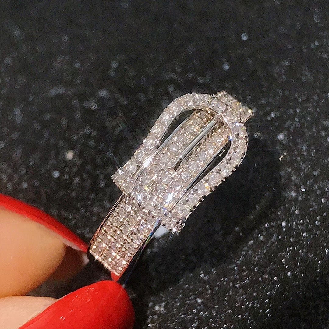 14k Gold 0.4 Ct Natural H Diamond Ring - 5