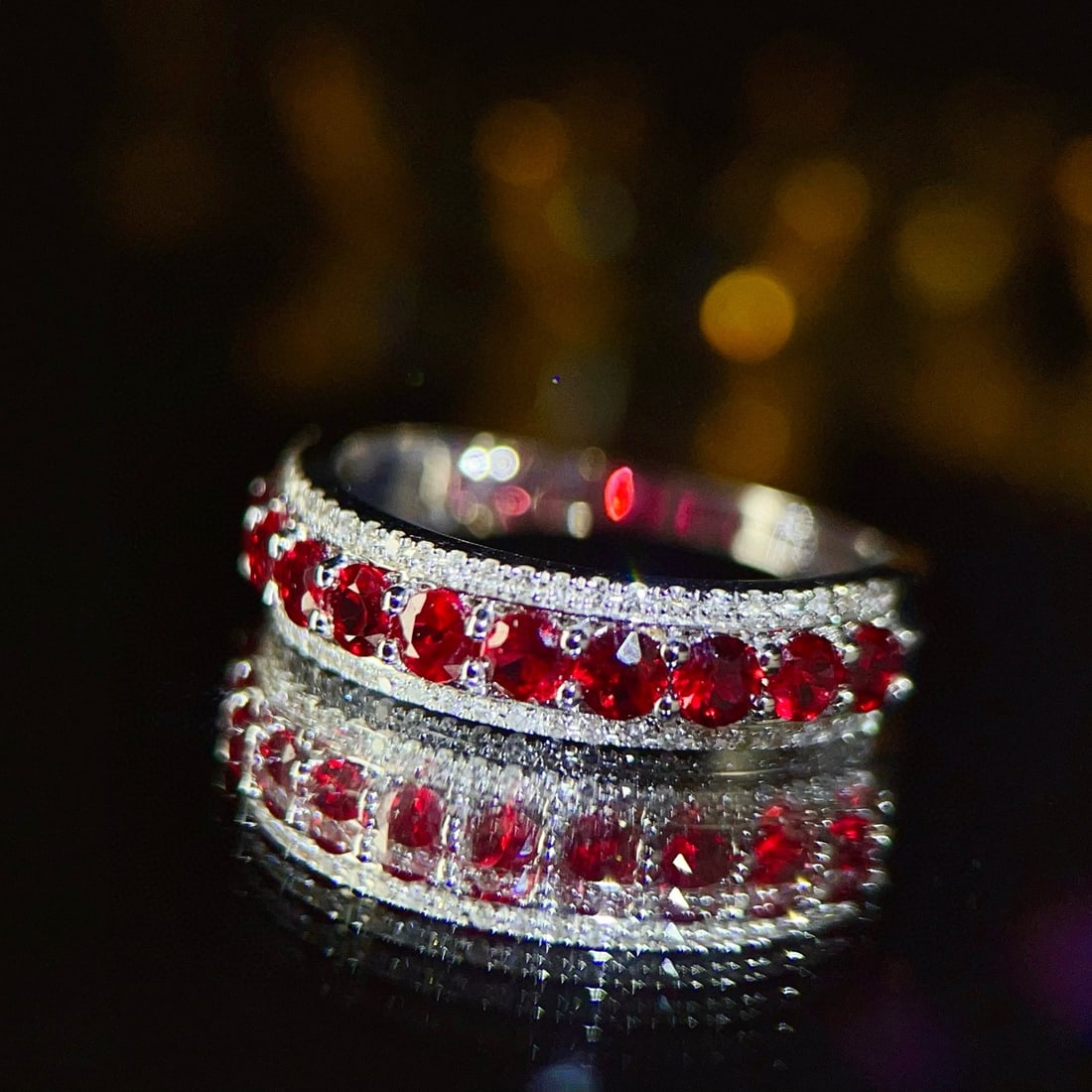 14k Gold 1.2 Ct Natural Ruby & Diamond Ring - 3