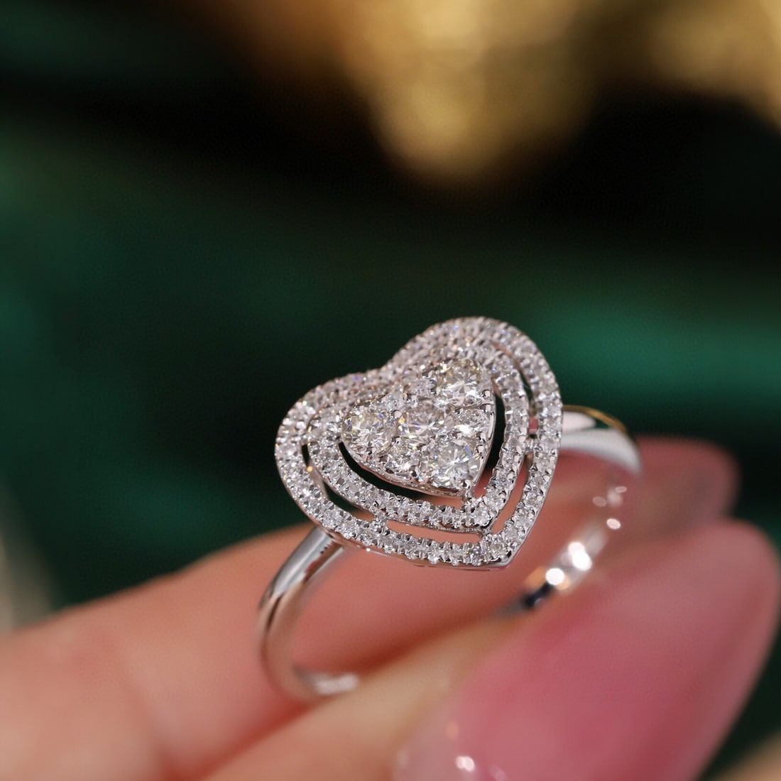 14k Gold 0.46 Ct Natural H Diamond Ring - 6