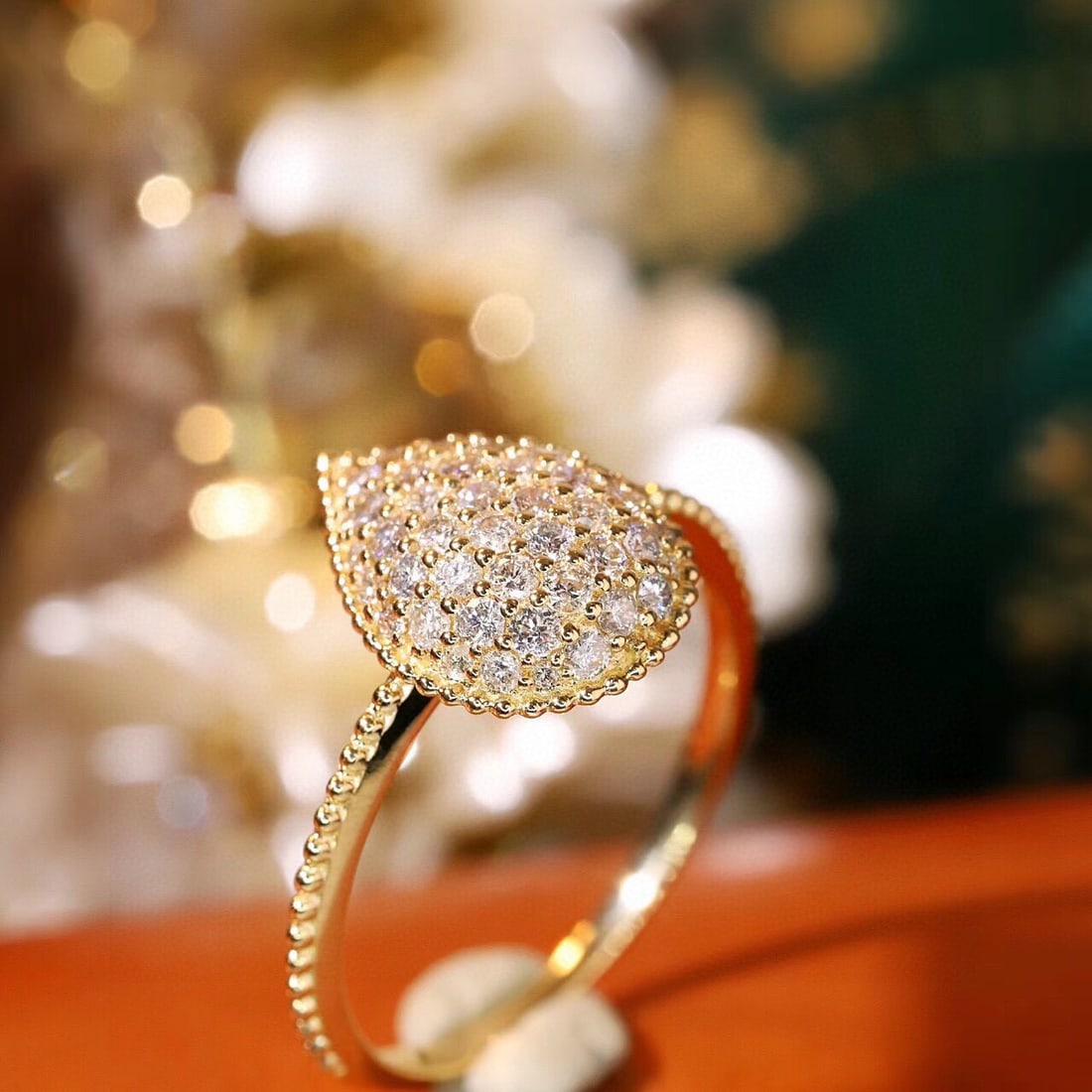 14k Gold 0.52 Ct Natural H Diamond Ring - 7