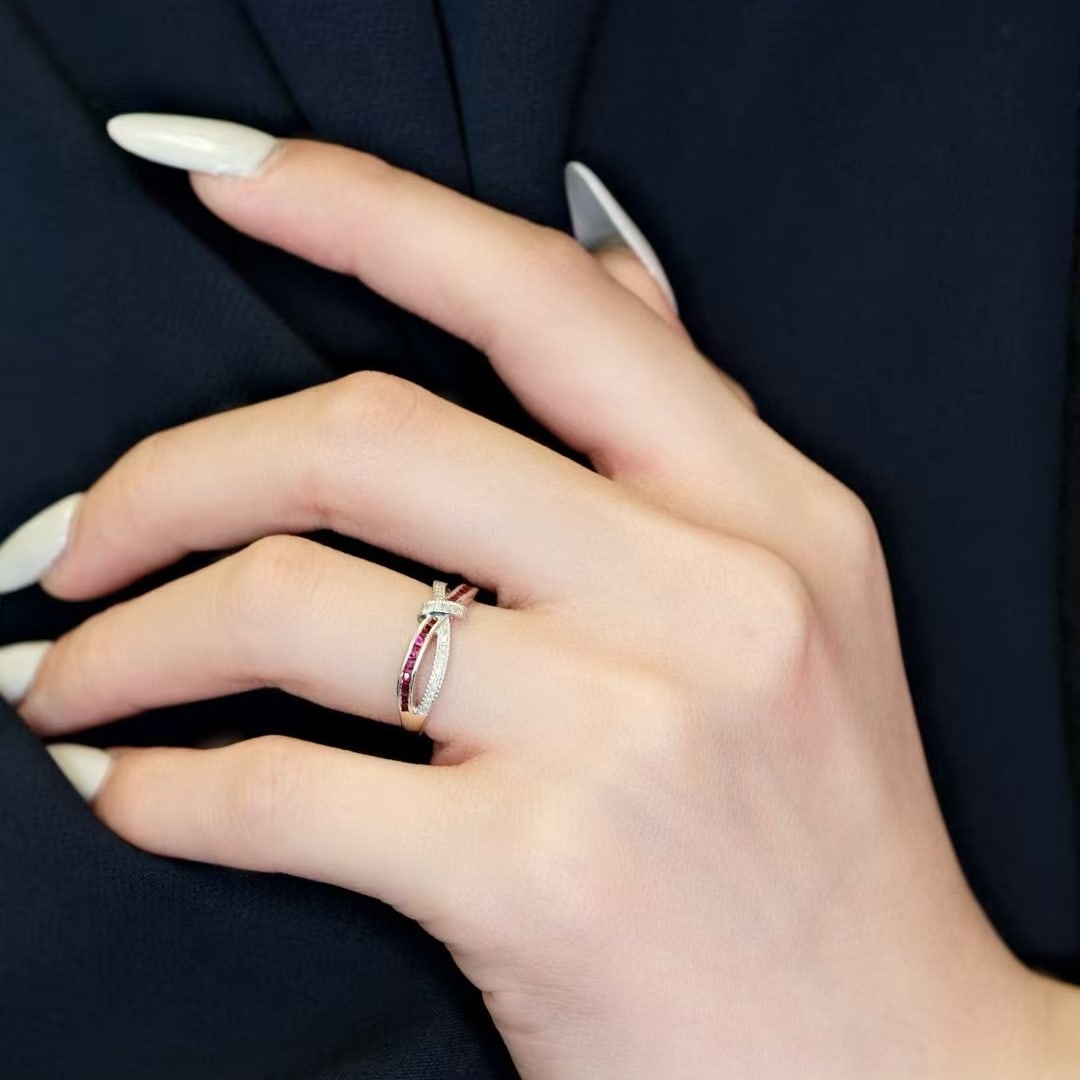 14k Gold 0.65 Ctw Natural Ruby & Diamond Ring - 2